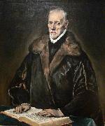 El Greco Portrait of Dr. Francisco de Pisa oil painting on canvas